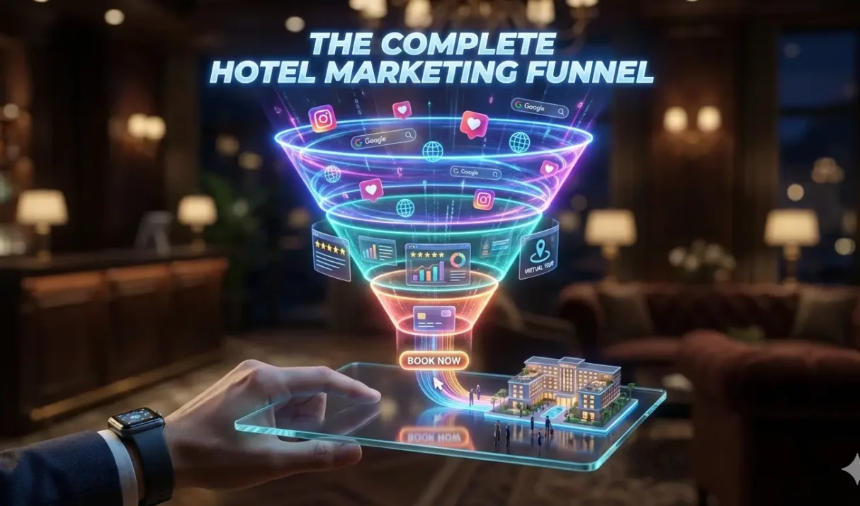 Complete hotel marketing funnel.